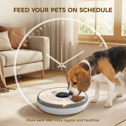 Automatic Cat Feeder Programmable Timer for 6 Meals