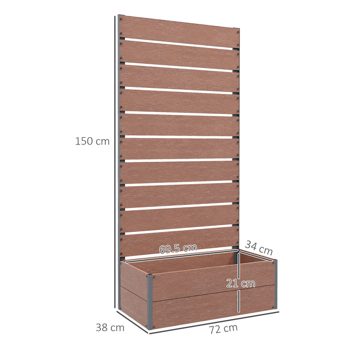 Garden Planter with Trellis for Climbing Plants, Vines, Flowers, Freestanding Raised Bed for Outdoor, Patio, Planter Box