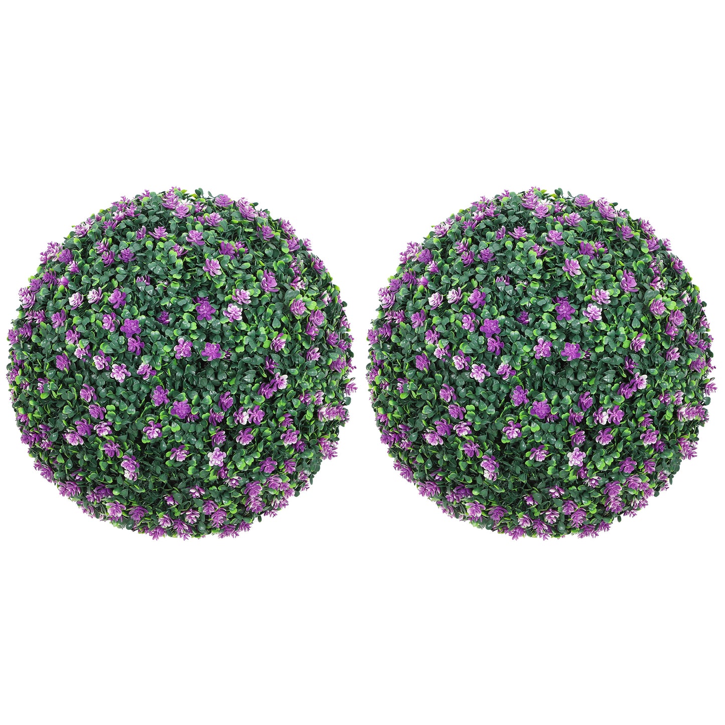 Set of 2 Artificial Topiary Balls Indoor Outdoor Faux Boxwood Balls