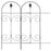 Decorative Garden Fencing, 8PCs 44in x 12.5ft Outdoor Picket Fence Panels, Rustproof Metal Wire Landscape Flower Bed Border Edging, Black