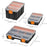 DURHAND PP 4-Pack Size Variety Tool & Hardware Storage Boxes Black/Orange