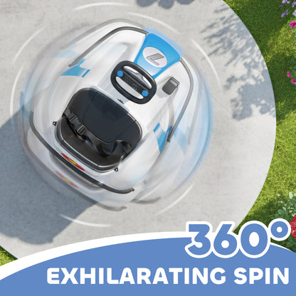 Kids Bumper Car with Game-Inspired Design and Oversized Wheels, 360-Degree Spin Electric Ride on Toy, Dual Motors, Music and Horn for Toddlers, Bumper Car for Kids Ages 37-96 Months, Blue