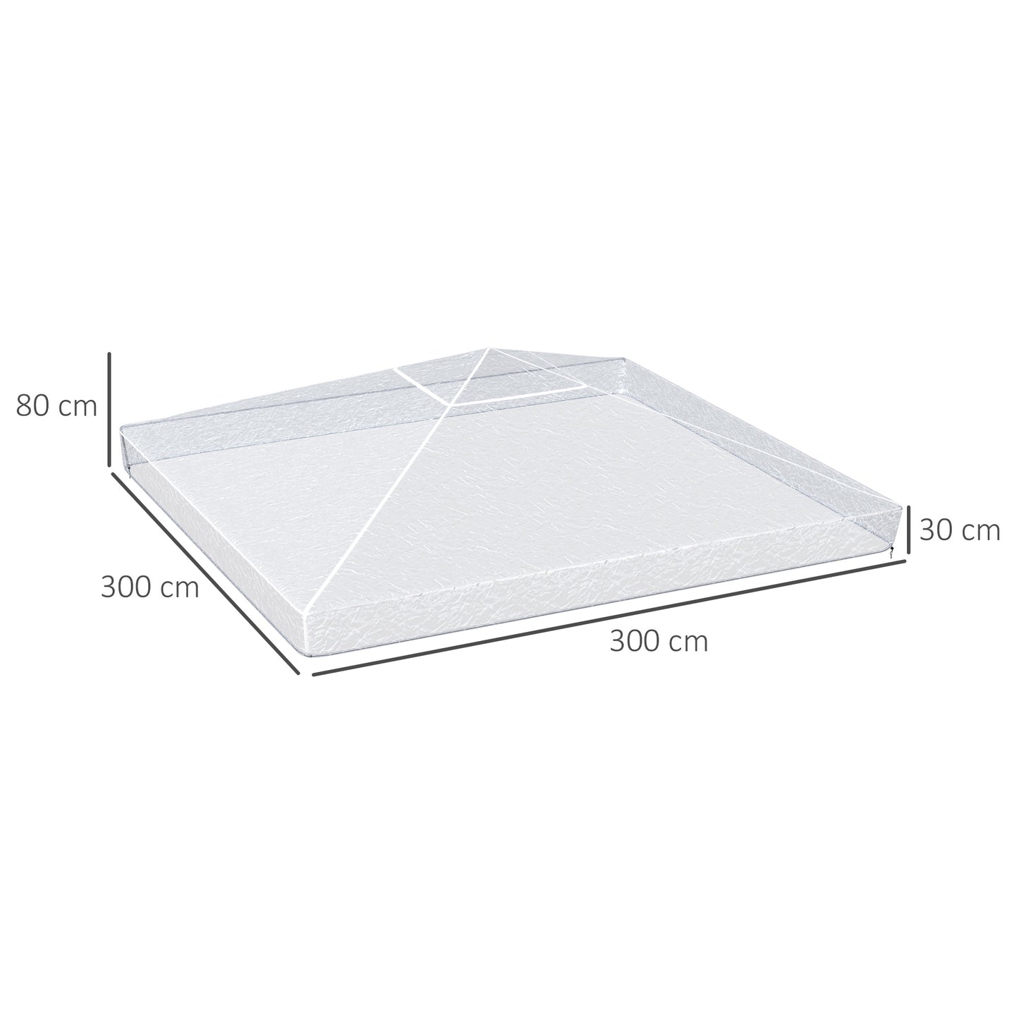 3 x 3 (m) Gazebo Protective Cover, Waterproof Cover for Canopy, Tent