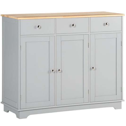Sideboard Buffet Cabinet with Storage Cabinets and Drawers Grey