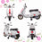 Vespa Licensed 12V Kids Electric Motorbike w/ 2 Training Wheels - White