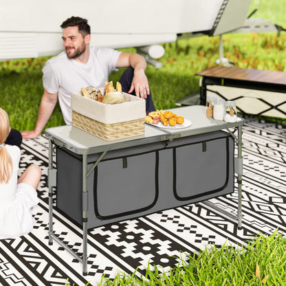 Picnic Table Camping Folding Portable Dining Storage Garden Outdoor