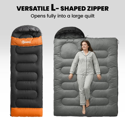 Sleeping Bag for Adults, Lightweight & Compact Sleeping Bag, Grey
