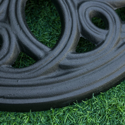 Round Patio Umbrella Base Stand, Umbrella Holder, Black