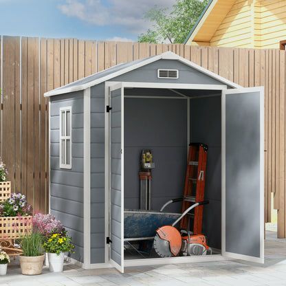 Lock Up Shed - 6Ft x 4.5Ft Garden Shed in Grey
