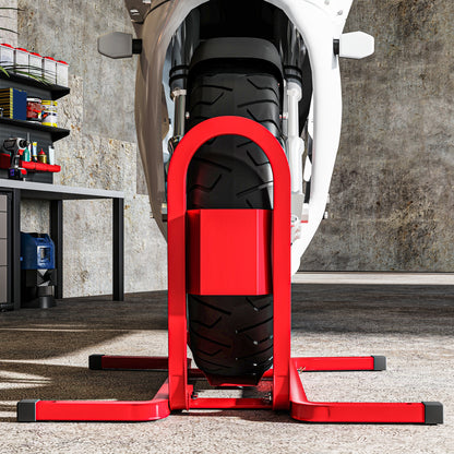 Adjustable Motorcycle Wheel Chock Motorbike Holder with Metal Frame