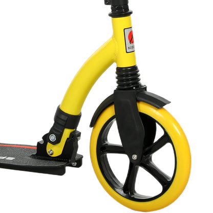 Teens Adult Kick Scooter Foldable Adjust Aluminium For 14+ Yellow