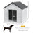 Plastic Weatherproof Dog House, Grey