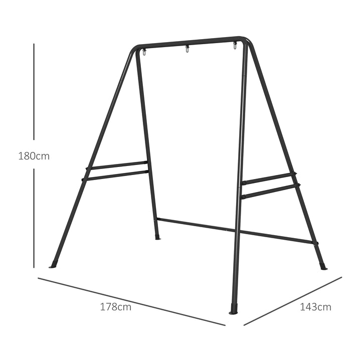 Hammock Chair Stand, Hanging Heavy Duty Metal Frame Hammock Stand for Hanging Hammock Air Porch Swing Chair, Egg Chair, Black