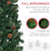 5.5FT Artificial Slim Christmas Tree Holiday Home Décor with Pine Cones