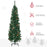 5.5FT Artificial Slim Christmas Tree Holiday Home Décor with Pine Cones