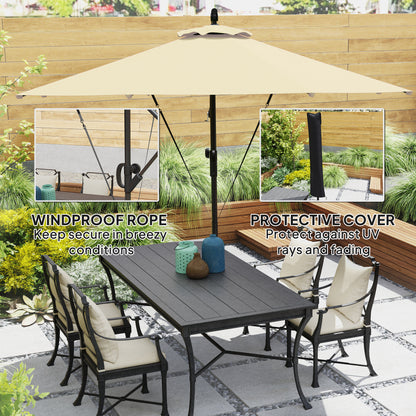 3(m) Cantilever Banana Parasol with Cover Wind Strap UPF50+Khaki