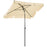 Aluminium Sun Umbrella Parasol Patio Garden Rectangular Tilt 2M x 1.25M Beige