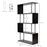 Wooden S Shape Bookcase Bookshelf Dividers Storage Display Unit Black