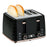 Toaster with 4 Slot, 7 Browning Levels, 1600W, Black Honeycomb