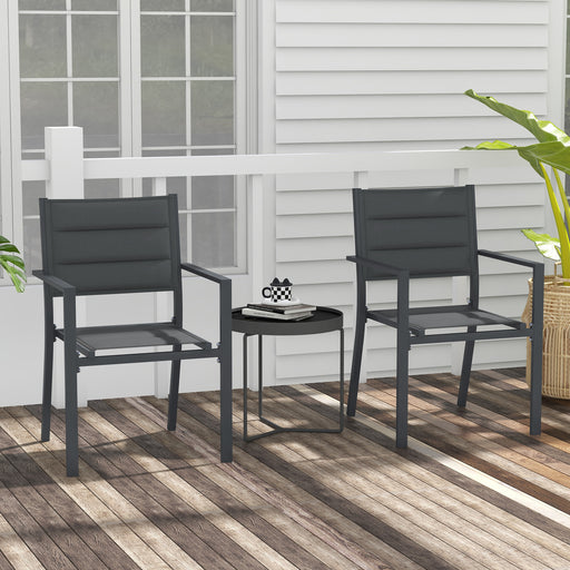 Set of Two Aluminium Stacking Garden Chairs