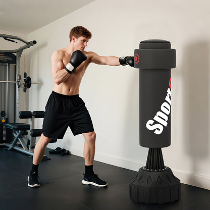 Freestanding Punching Bag, 175cm Boxing Bag with Stand, Hand Wrap