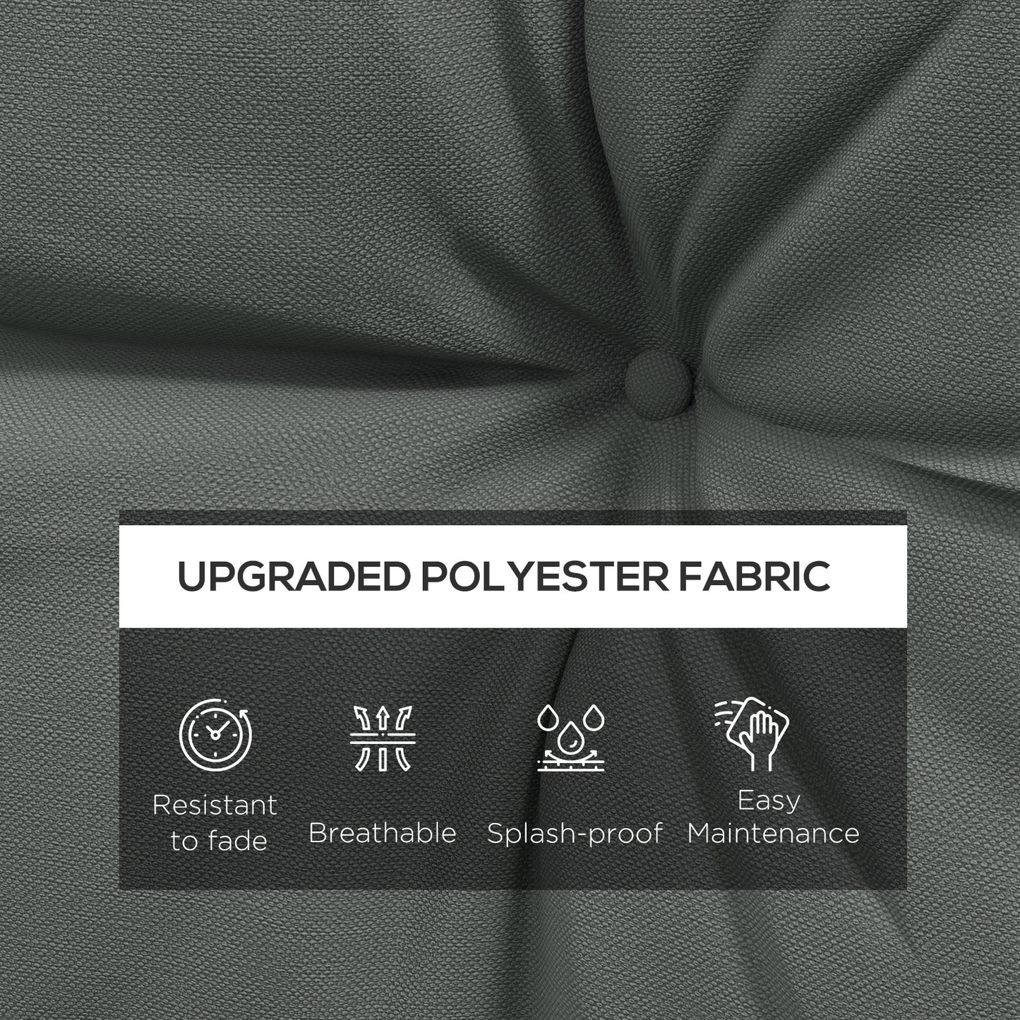 4-Piece Seat Cushions Back Pillows Replacement, Patio Chair Cushions Set for Indoor Outdoor, Grey