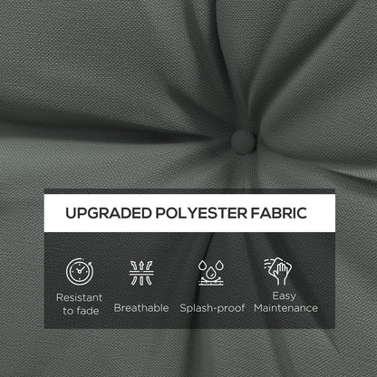 4-Piece Seat Cushions Back Pillows Replacement, Patio Chair Cushions Set for Indoor Outdoor, Grey