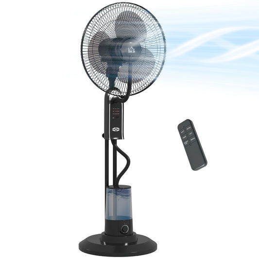Spray Misting Fan, Pedestal Fan w/ Oscillation, Tilt, 120 cm