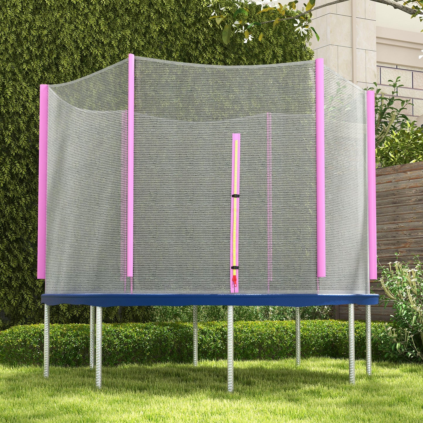 10ft Trampoline Net Replacement Safety Net with Zipped Door, Pink