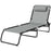 Folding Sun Lounger Beach Chaise Chair Garden Cot Camping Recliner with 4 Position Adjustable Grey