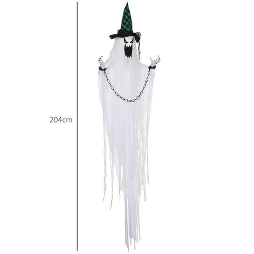 Hanging Halloween Ghost Animatronic Prop for Indoor Outdoor