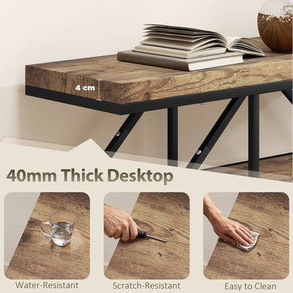 Industrial Console Table, Hallway Table with 4-Tier Shelves