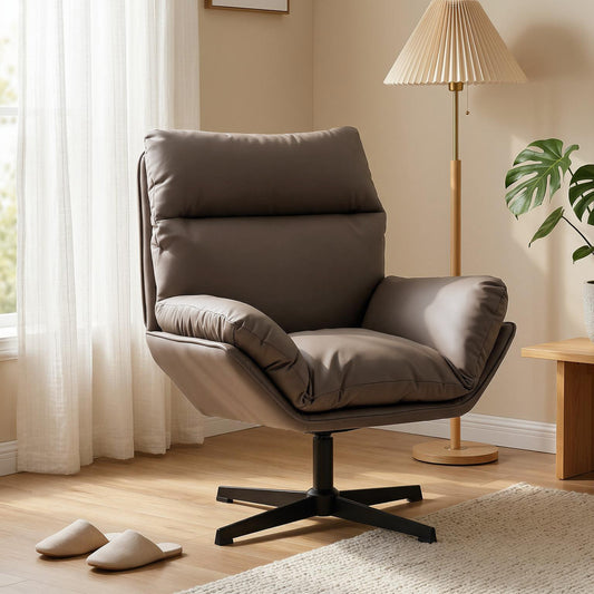 Accent Chair with 360 Swivel Dark Brown