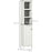 kleankin Slimline Bathroom Storage , Freestanding Tower Cabinet with 3 Open Shelves and Adjustable Shelf, Antique White