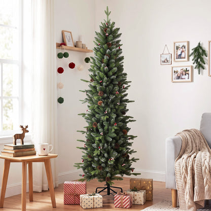 Slim Gracious Pine Xmas Tree with 688 Branch Tips, Green