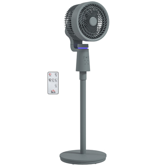 Pedestal Fan, Air Circulation Fan with Oscillating, Tilt, Grey