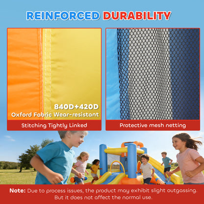 5 in 1 Inflatable Bouncy Castle for Children with Dual Slides