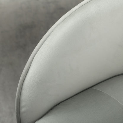 Vanity Chair for Desk, with Height Adjustable, Wheels, Grey