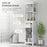 Slim Bathroom Storage Cabinet with Open Shelves and Drawer, White