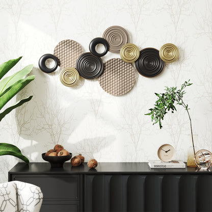 Metal Wall Art, Large 3D Wall Sculpture for Living Room Dining Room