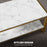 Two-Tier Coffee Table with Marble Effect Shelf and Metal Frame White