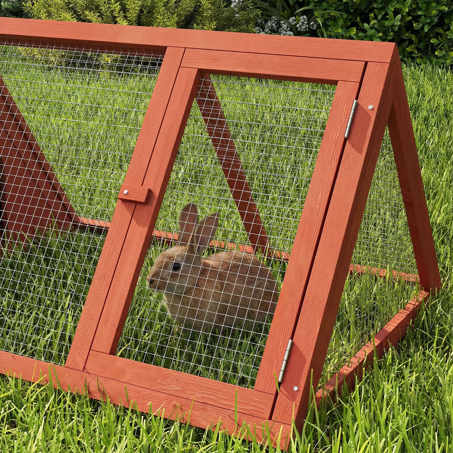 Rabbit Hutch, Wooden Guinea Pig Hutch with Run and Doors