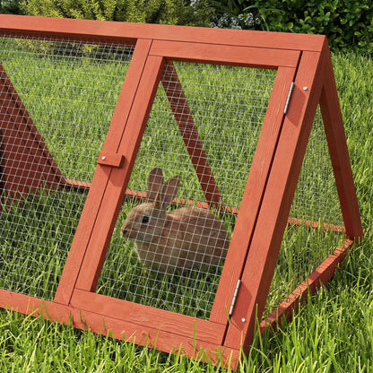 Rabbit Hutch, Wooden Guinea Pig Hutch with Run and Doors