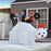 5ft Outdoor Christmas Inflatable with LED Light, Lighted Blowup Polar Bear with Three Penguins, Giant Yard Party Decoration for Garden Lawn