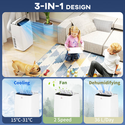 14,000 BTU Portable Air Conditioner with 40m², Sleep Mode, Dehumidifier