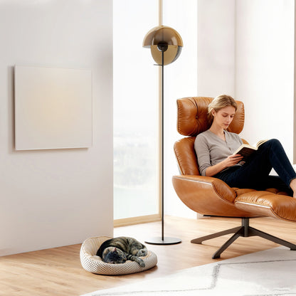 400W Smart Electric Heater, Wall Far Infrared Panel Radiator, White