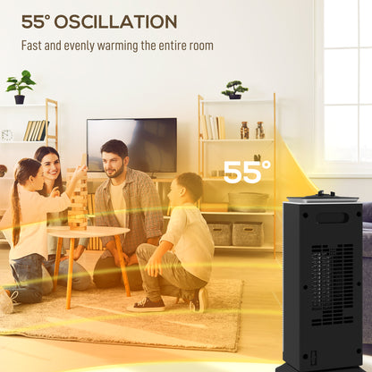 Ceramic Electric Heater, 1500W Fan Space Heater, Black