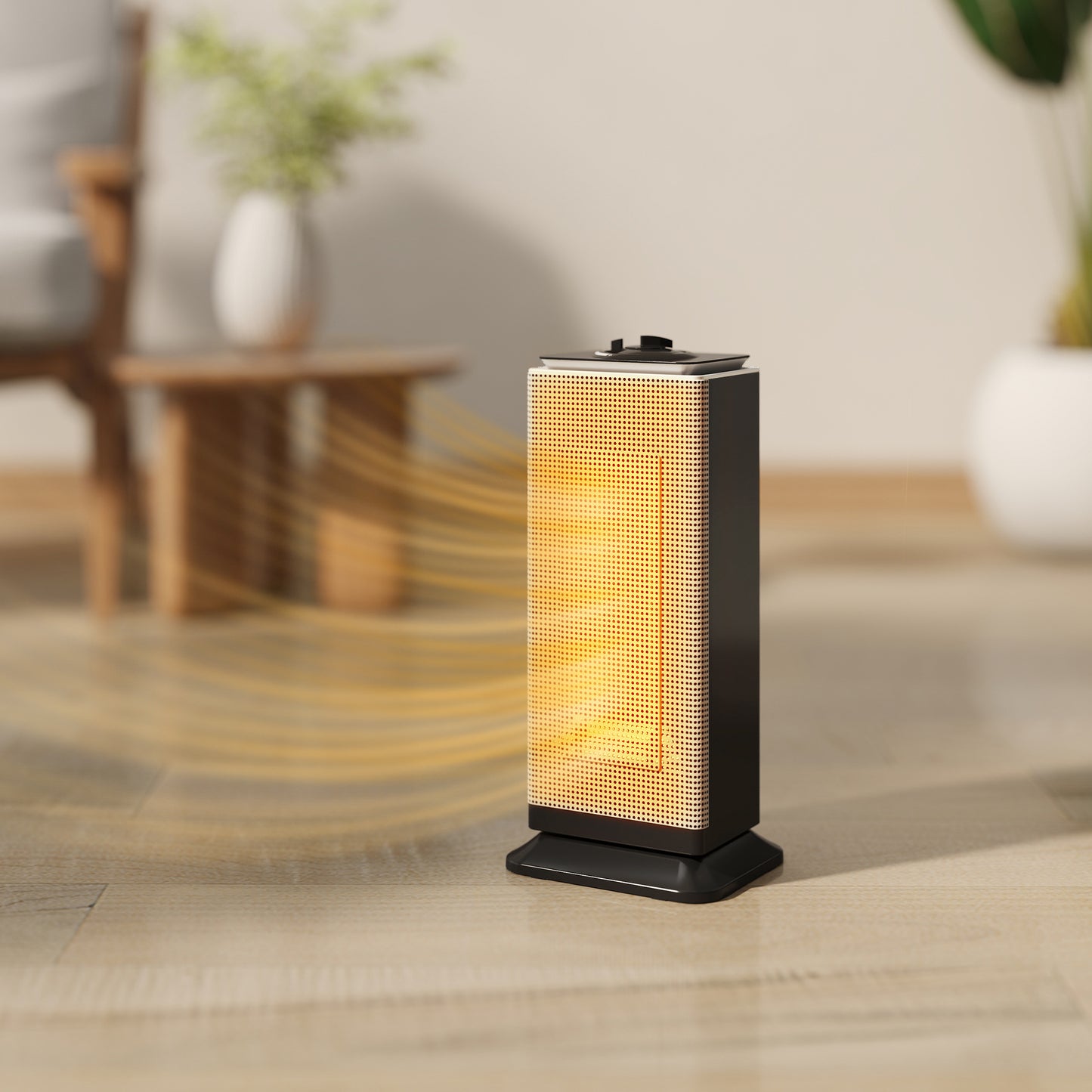 Ceramic Electric Heater, 1500W Fan Space Heater, Black