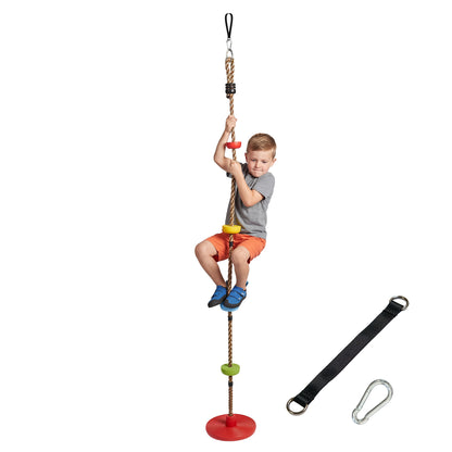 Climbing Rope, Kids Tree Swing Kit with Disc Swings Seat, Red
