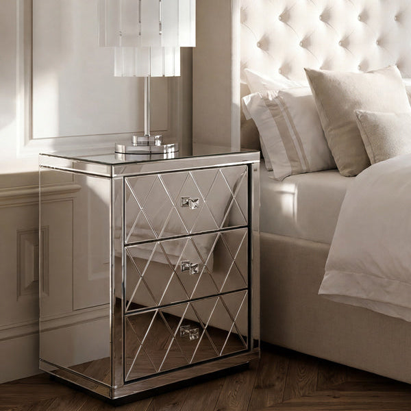 Knightsbridge Mirrored Bedside Table
